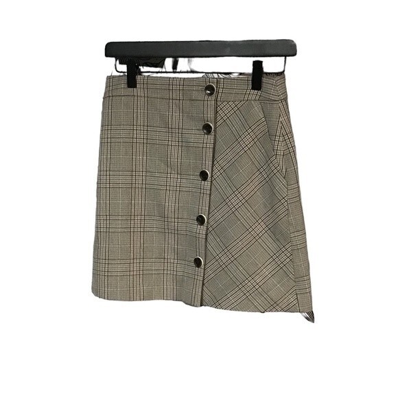 Formal office E.Land button up short pattern zip up mini skirt - Picture 1 of 8